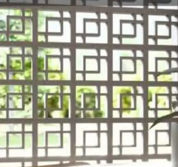 Concrete lattice breeze block pattern for privacy screens