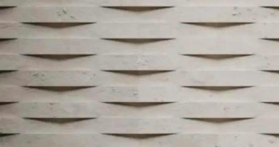Decorative concrete panel with geometric relief