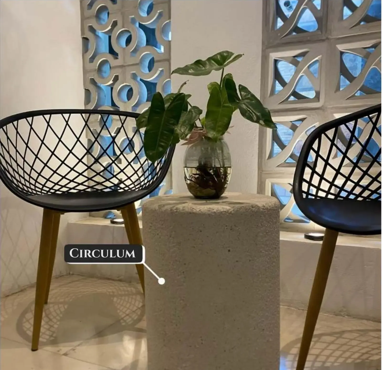 Circulum used on a concrete planters — cladding supplied in Miami, FL