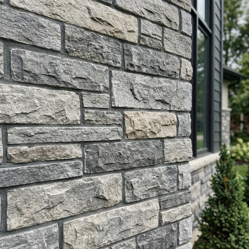 Architectural manufactured stone veneer